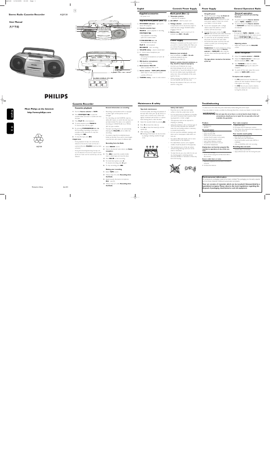 Philips AQ5120 User Manual | 1 page