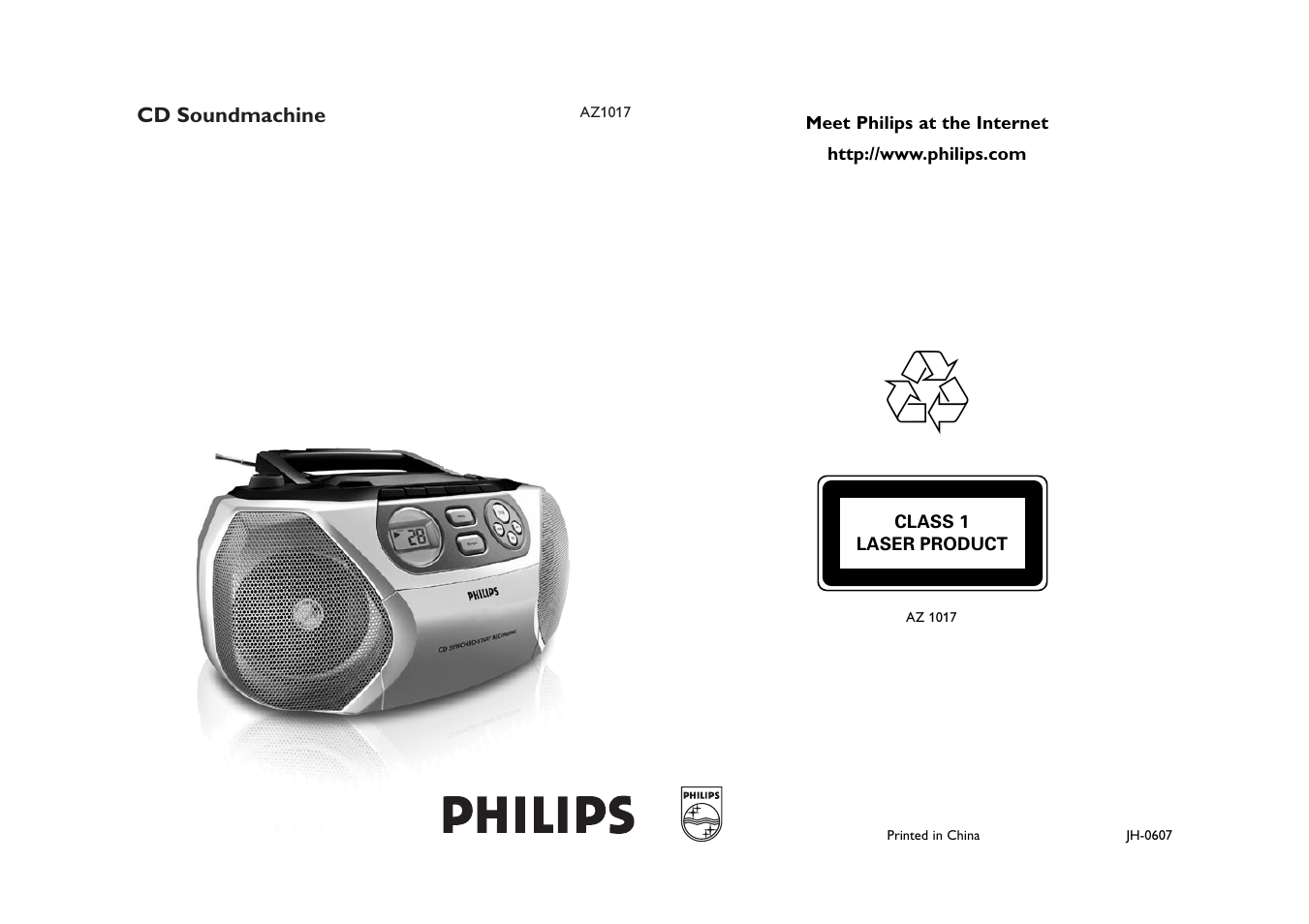Philips AZ1017 User Manual | 6 pages