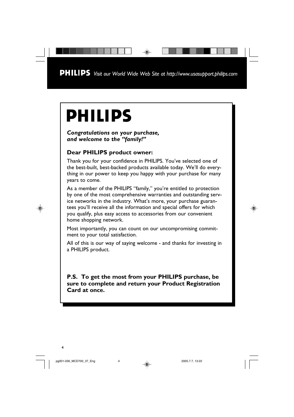 Philips DVD Micro Theatre MCD702 User Manual | Page 4 / 36