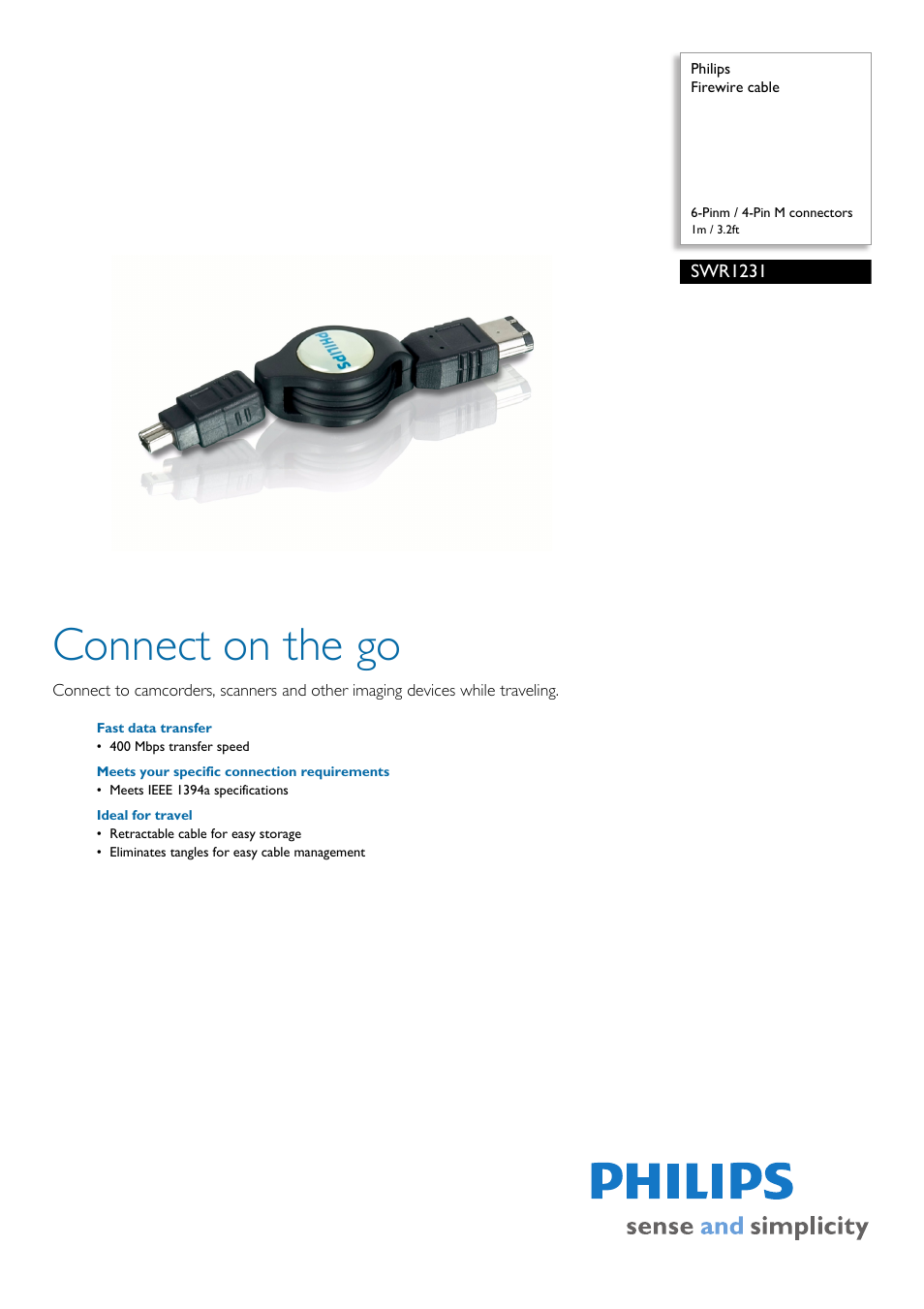 Philips SWR1231 User Manual | 2 pages