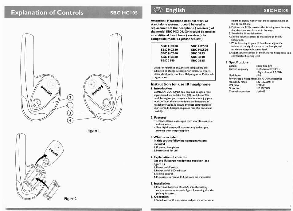 Philips SBCHC105 User Manual | 1 page