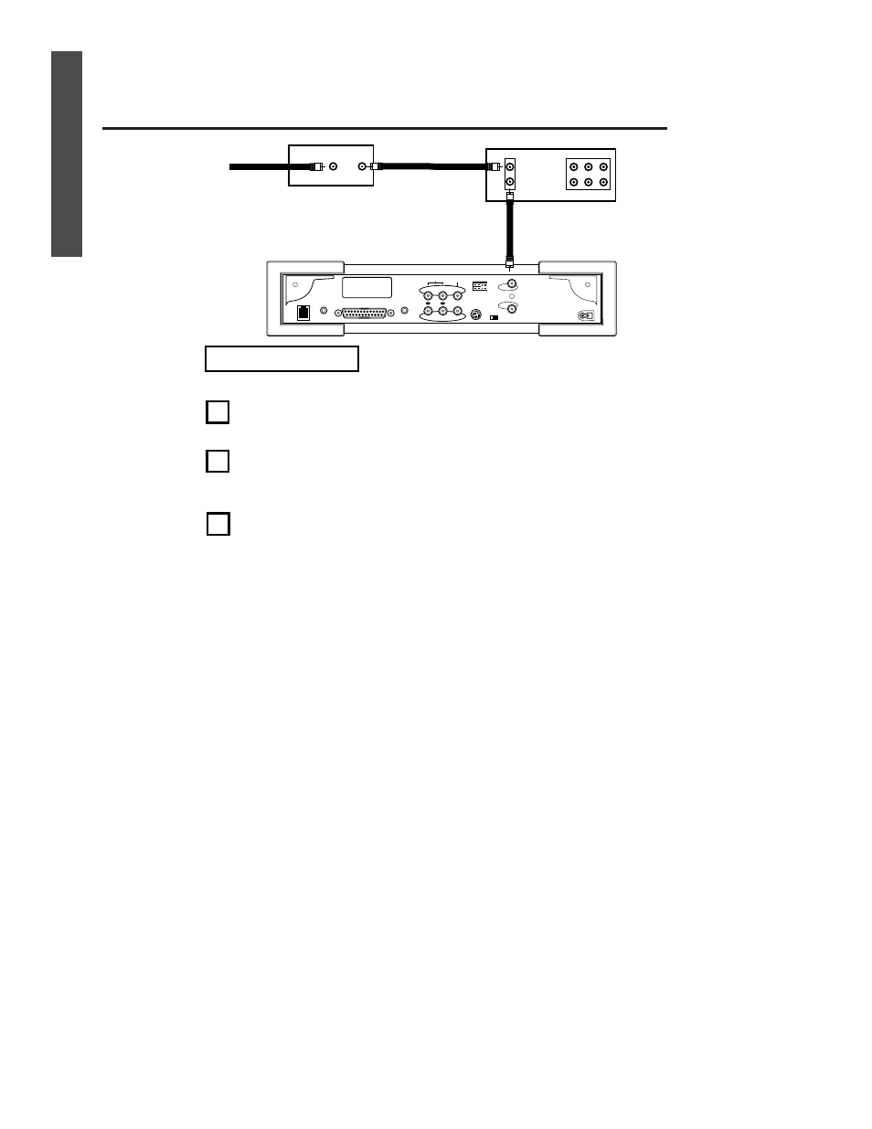 Connections, Go to step 3 - connecting the ir blaster, 12 3 option e | Philips Power Connected MessageSmartcard Internet Terminal MAT972KB QUG User Manual | Page 19 / 44