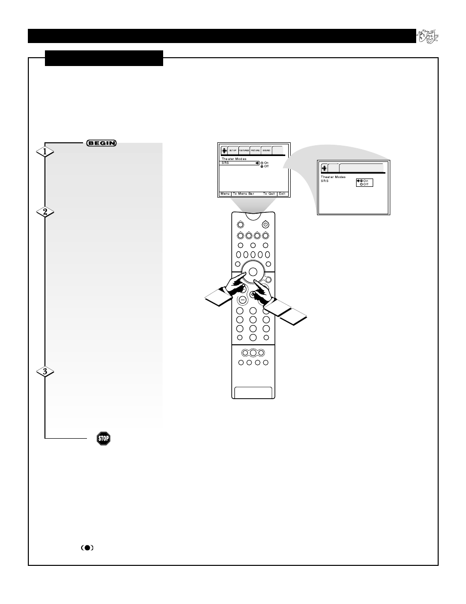 Heater, Srs (3d s, Ound | Philips 60PP 9401 User Manual | Page 25 / 48