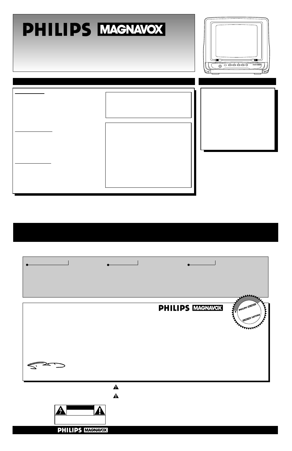 Philips Magnavox PR0925B User Manual | 8 pages