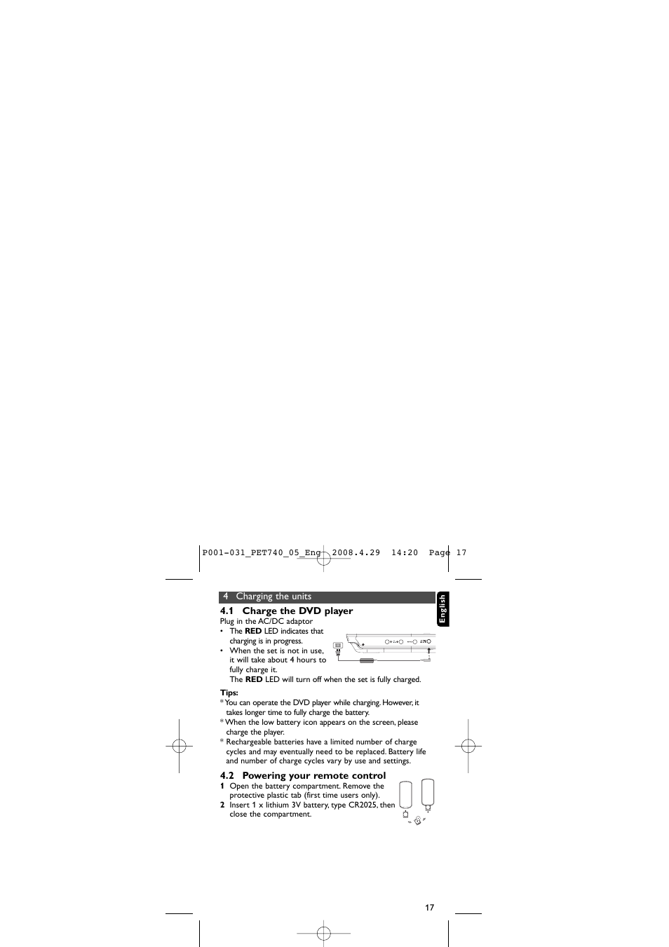Philips PET740/05 User Manual | Page 17 / 32