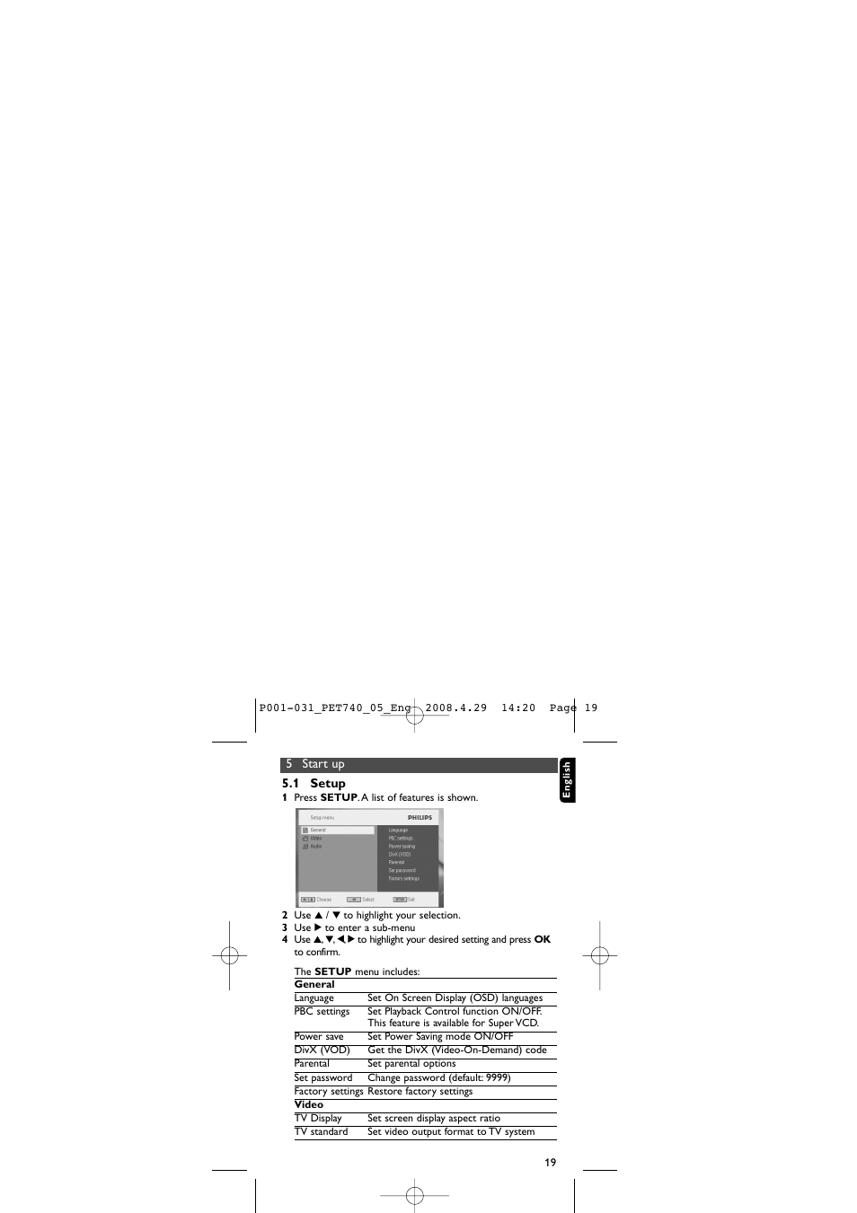 Philips PET740/05 User Manual | Page 19 / 32