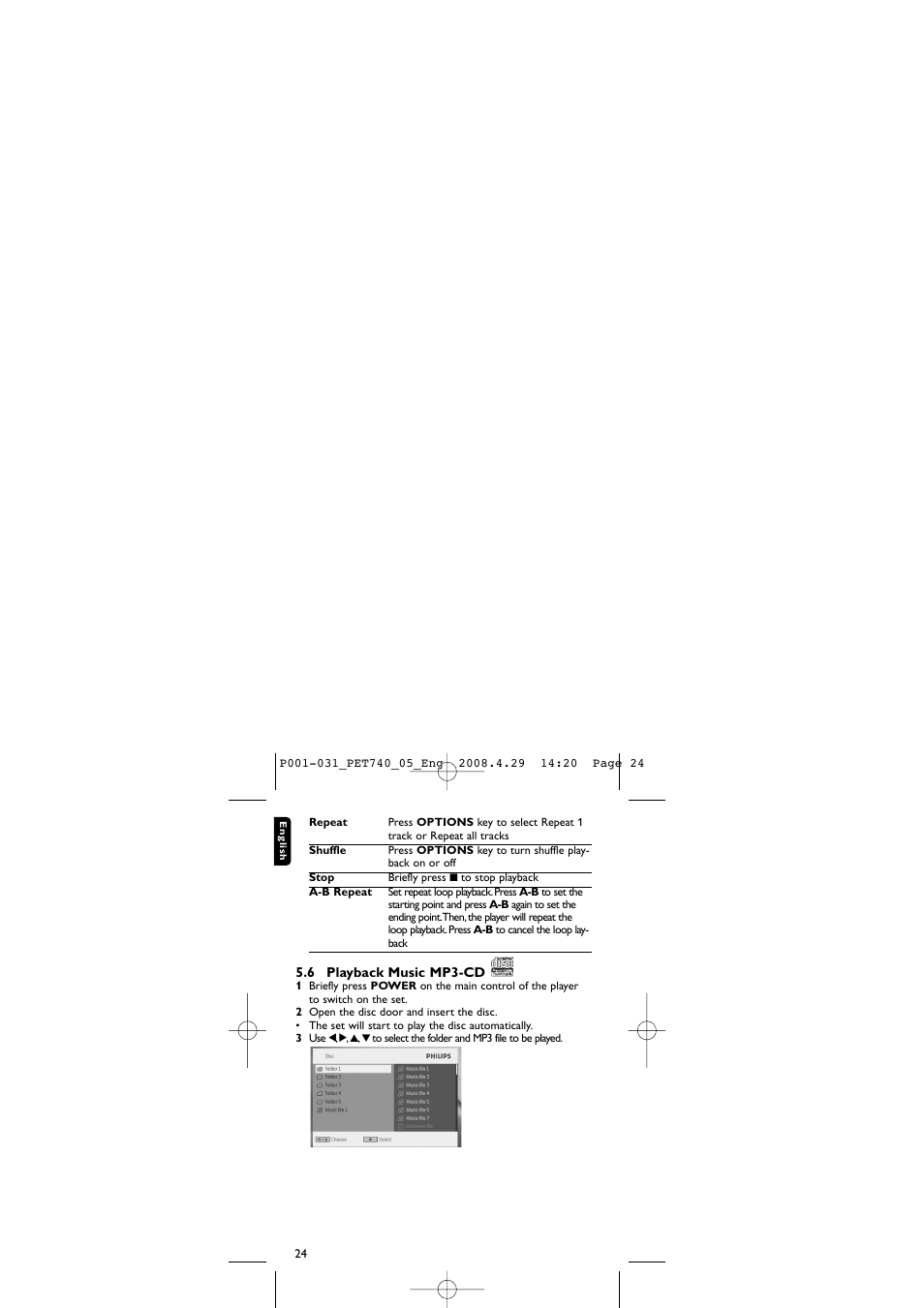 Philips PET740/05 User Manual | Page 24 / 32