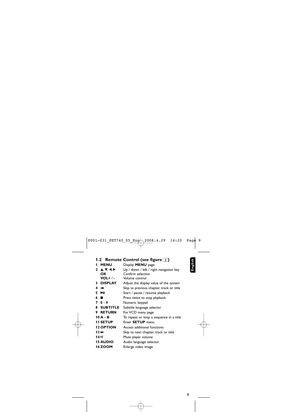 Philips PET740/05 User Manual | Page 9 / 32