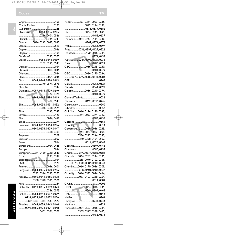 Philips SBC RU 538 User Manual | Page 70 / 82