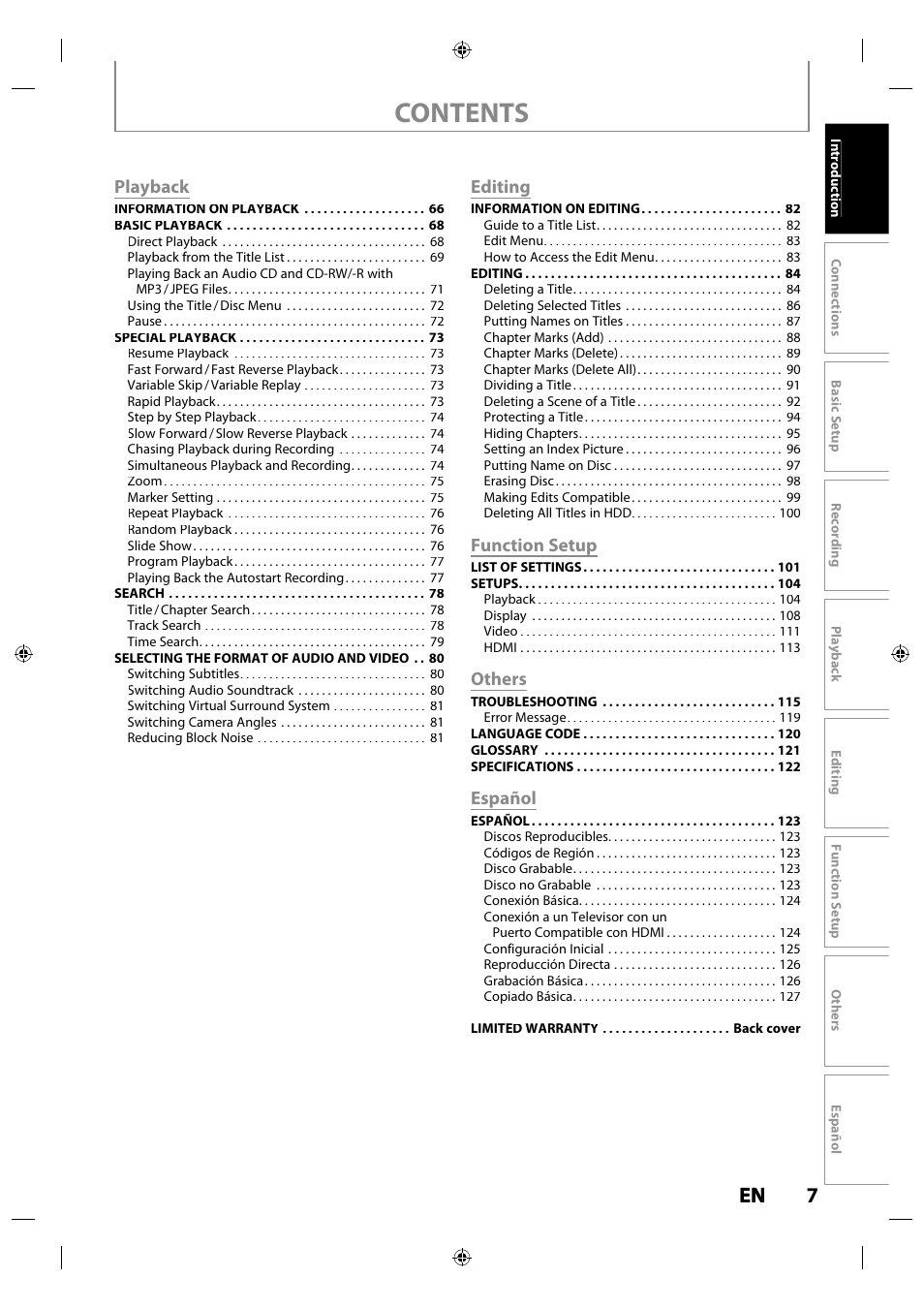 Philips MDR515H / F7 User Manual | Page 7 / 128