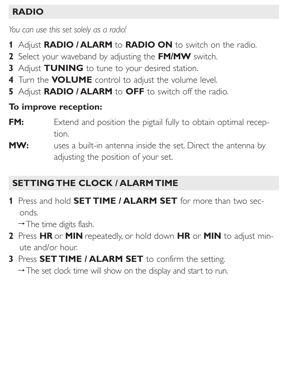 Philips AJ3122/61 User Manual | Page 5 / 11