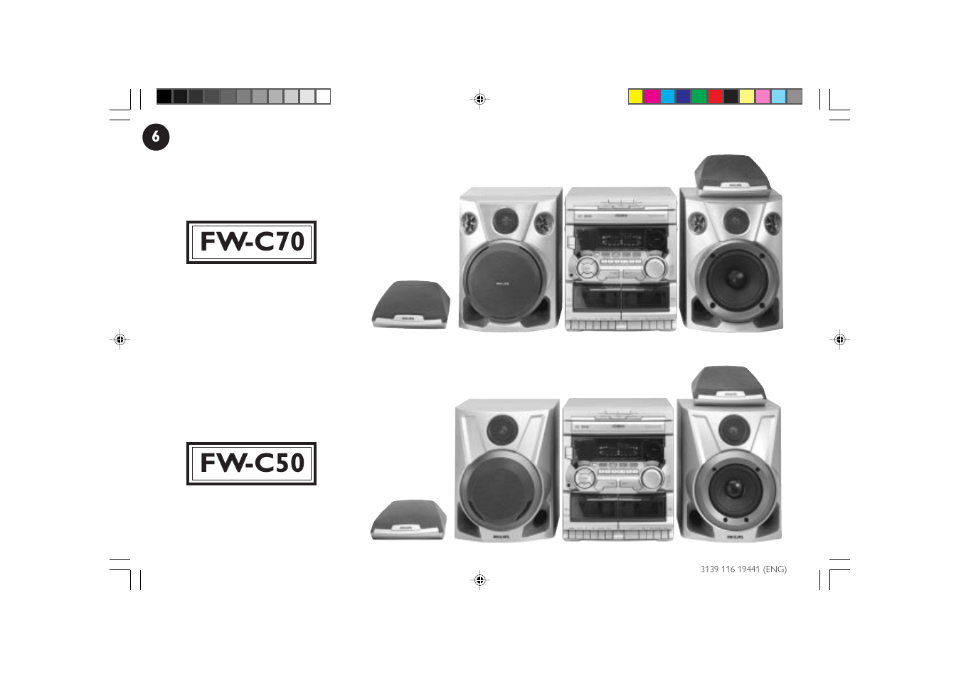 Fw-c50 fw-c70 | Philips C70 User Manual | Page 6 / 28