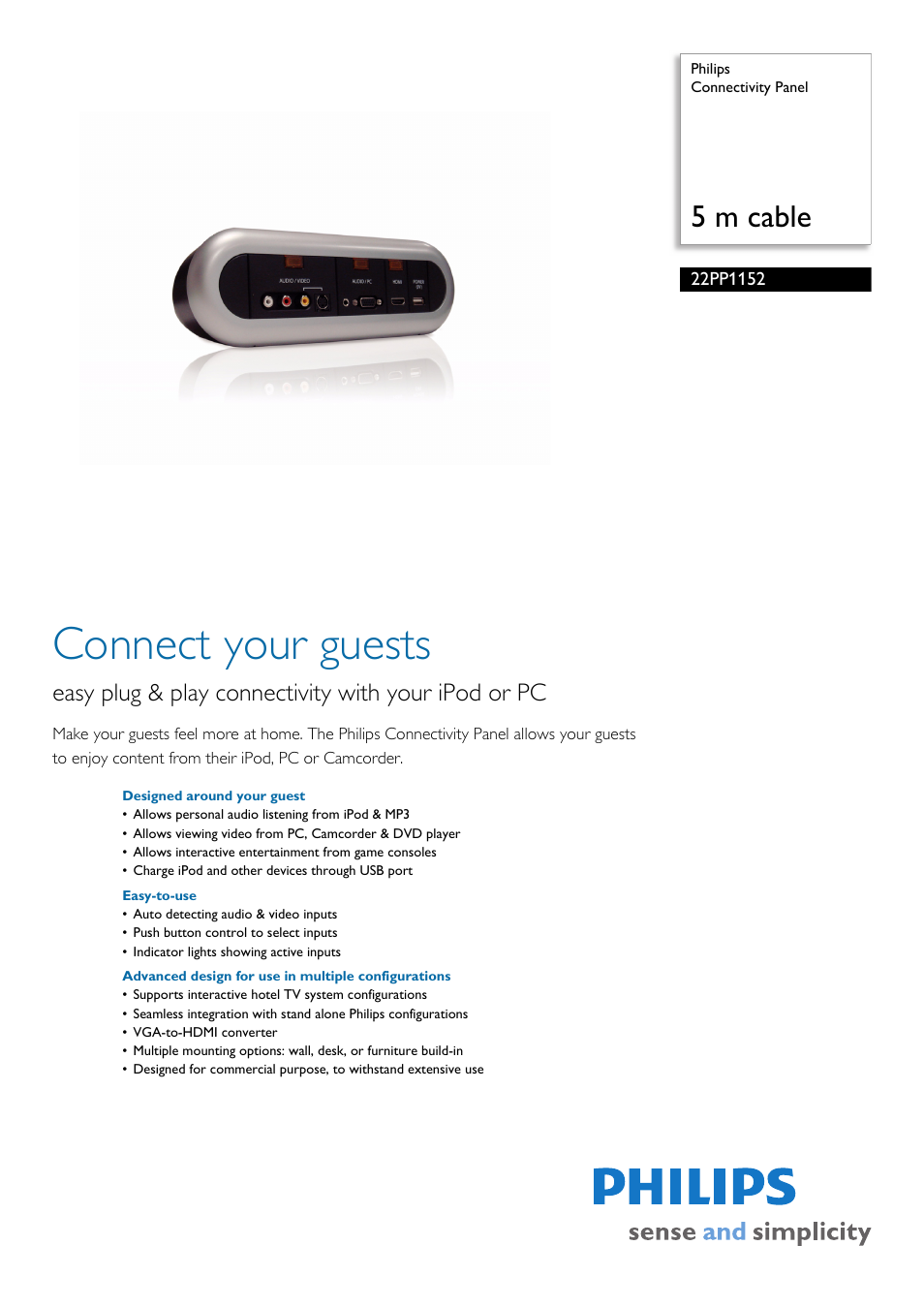 Philips 22PP1152 User Manual | 2 pages