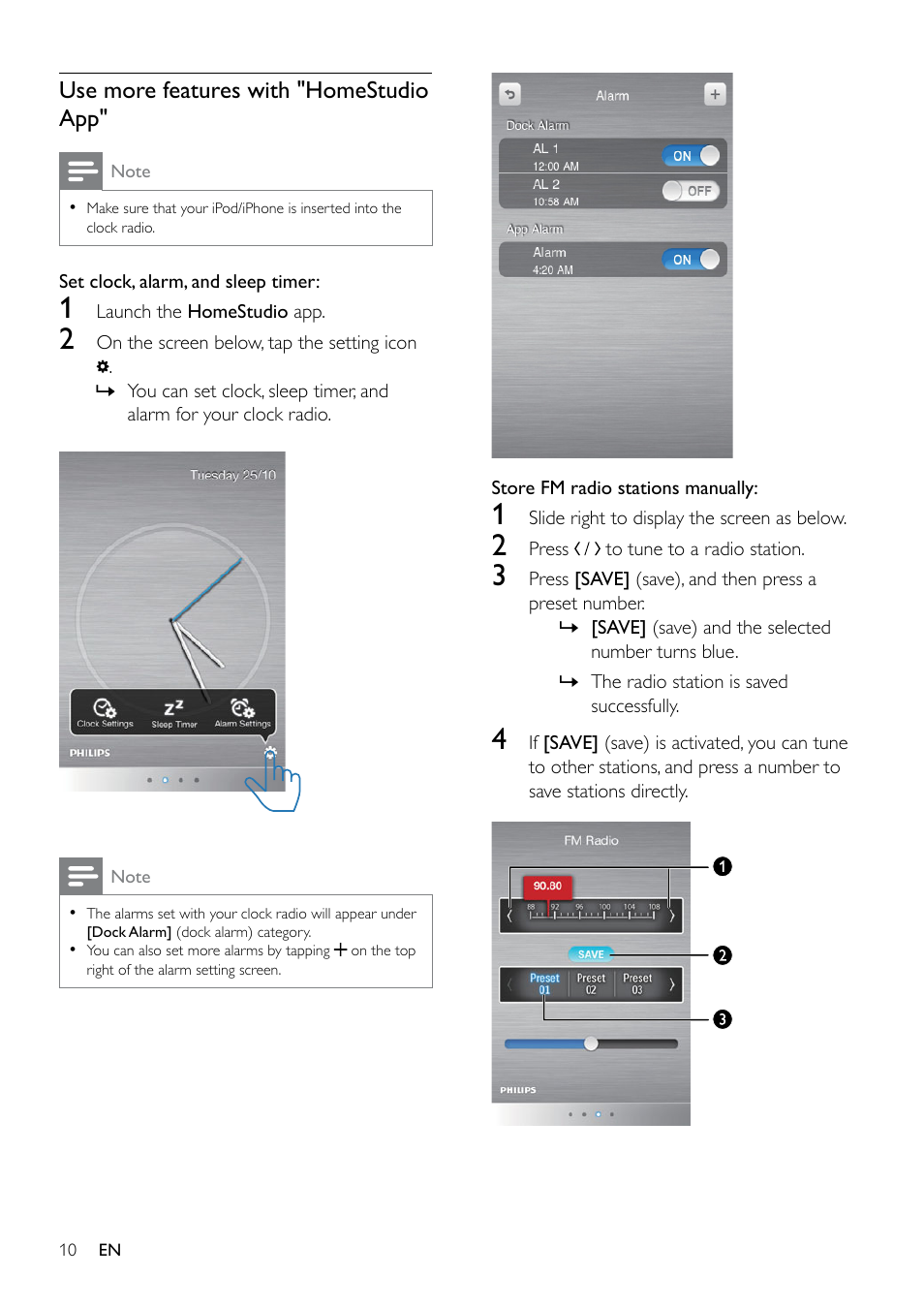Use more features with "homestudio app | Philips AJ5300D User Manual | Page 9 / 15