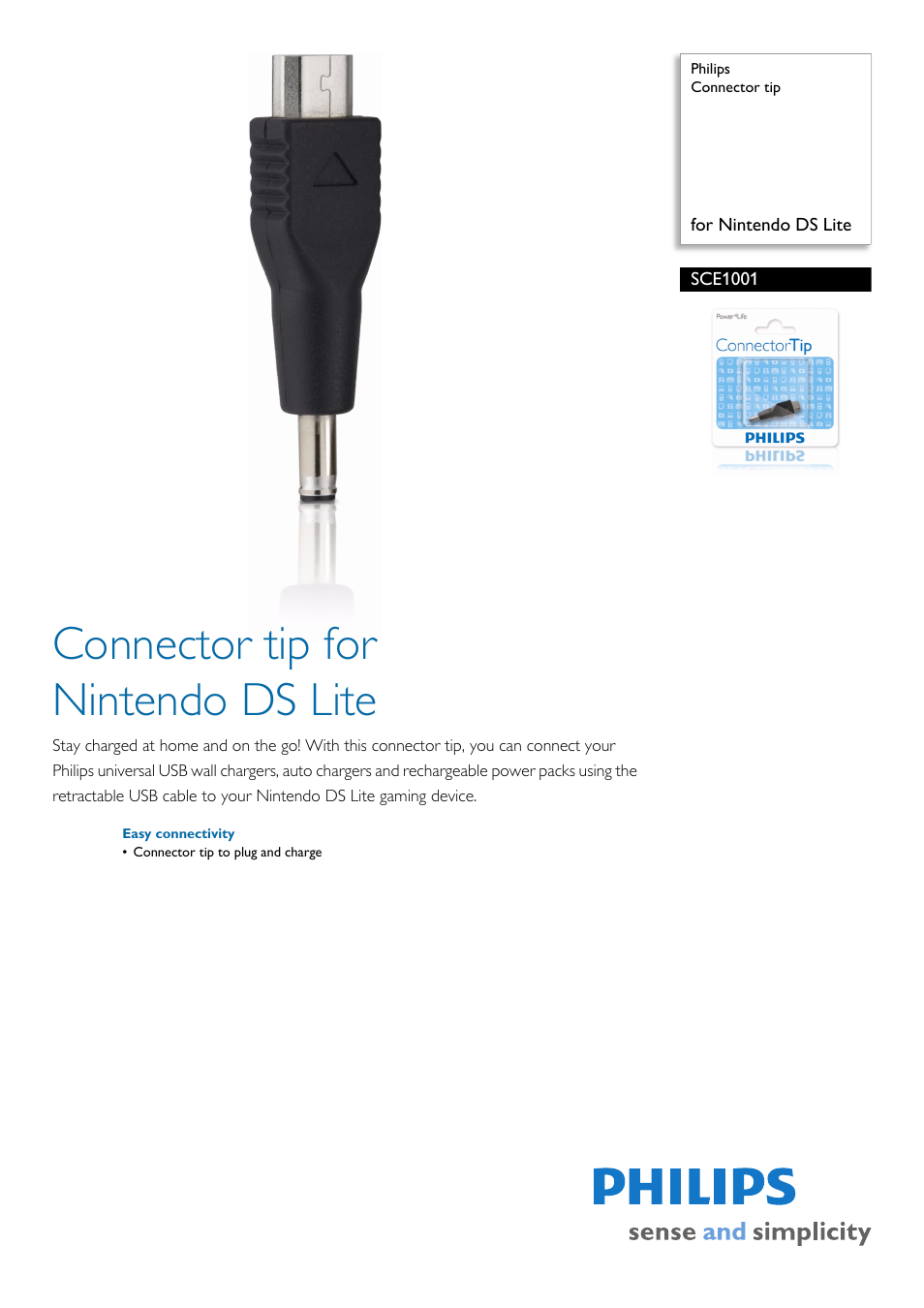 Philips SCE1001 User Manual | 2 pages