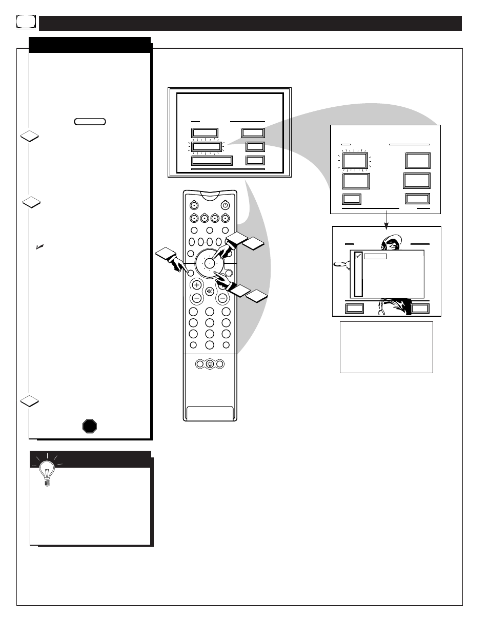 Eature, Ontrol, Djustments | Philips 60P9271 User Manual | Page 10 / 60