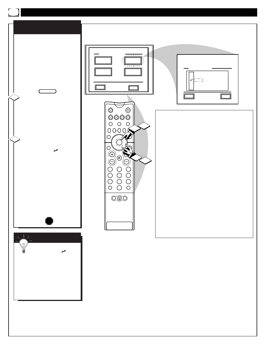 Eature, Ontrols, Continued | 12 s | Philips 60P9271 User Manual | Page 22 / 60
