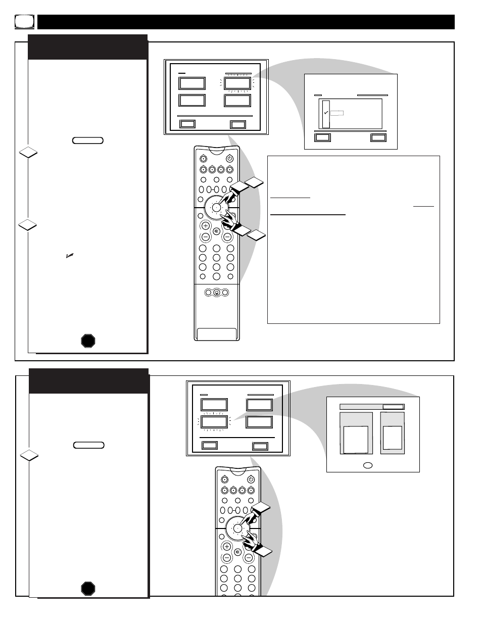 Eature, Ontrols, Continued | Content advisory review settings, Stop | Philips 60P9271 User Manual | Page 24 / 60