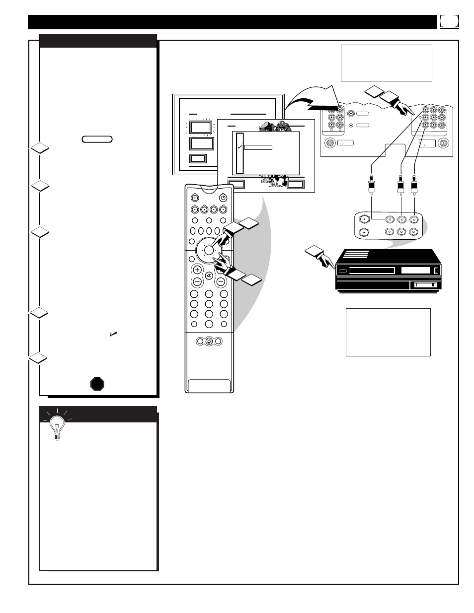 Sing the, Udio, Ideo | Nput, Acks, Stop, Mart | Philips 60P9271 User Manual | Page 33 / 60