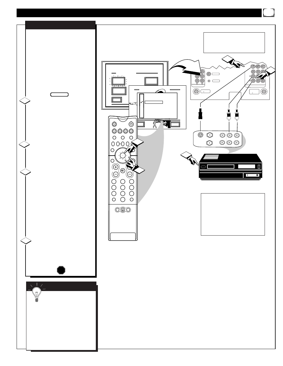 Sing the, Udio, Ideo | Nput, Acks, Continued, Mart | Philips 60P9271 User Manual | Page 35 / 60