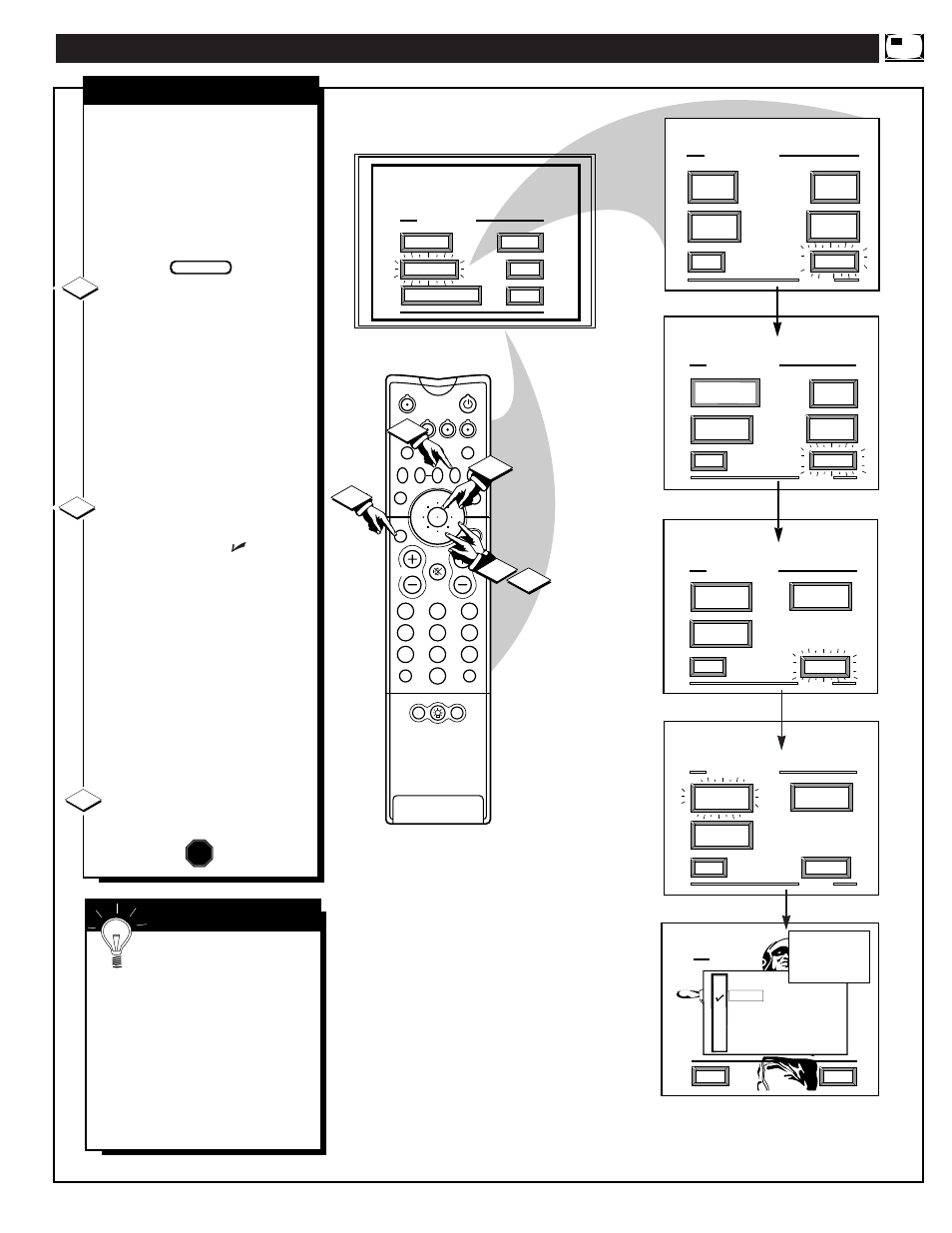 Electing the, Icture, Ource for | Pip source stop | Philips 60P9271 User Manual | Page 51 / 60