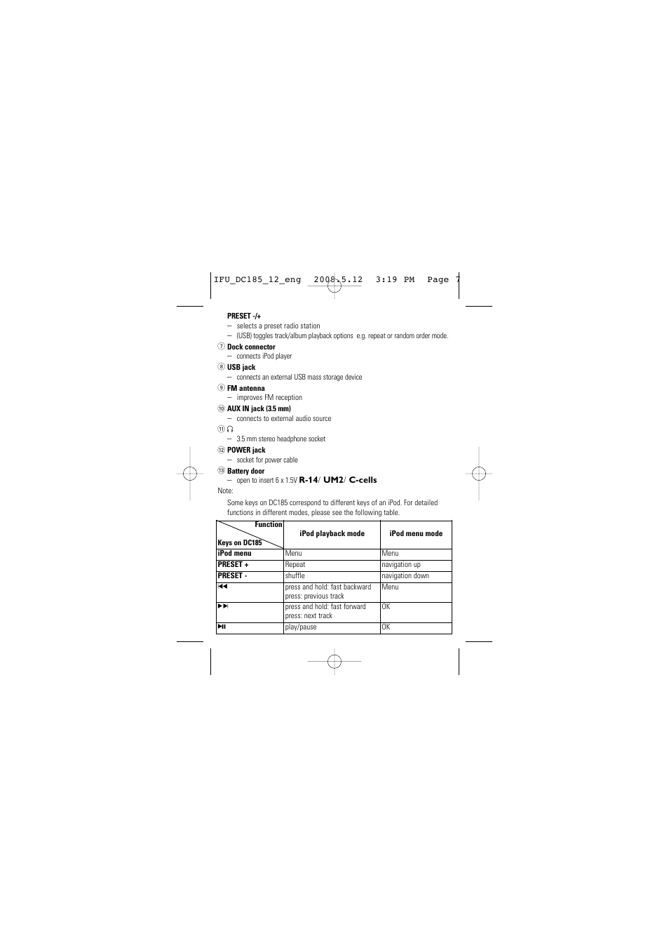 Philips DC185 User Manual | Page 7 / 19