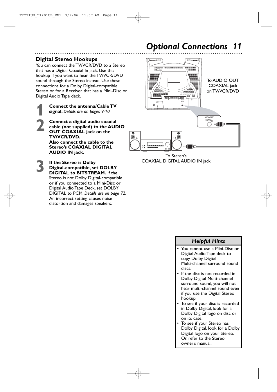 Optional connections 11 | Philips 24MC4306 User Manual | Page 11 / 84