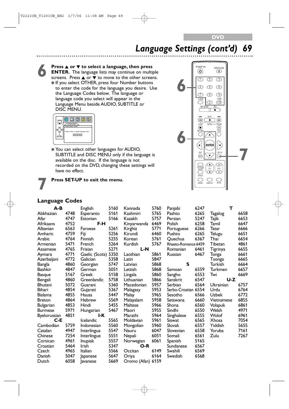 Language settings (cont’d) 69 | Philips 24MC4306 User Manual | Page 69 / 84