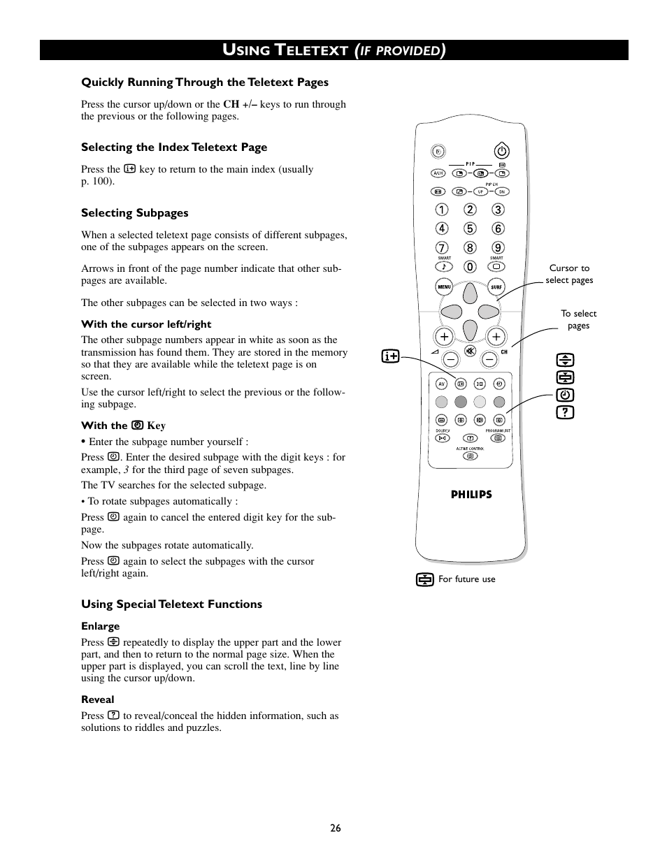 Philips 55PP8745 User Manual | Page 26 / 44