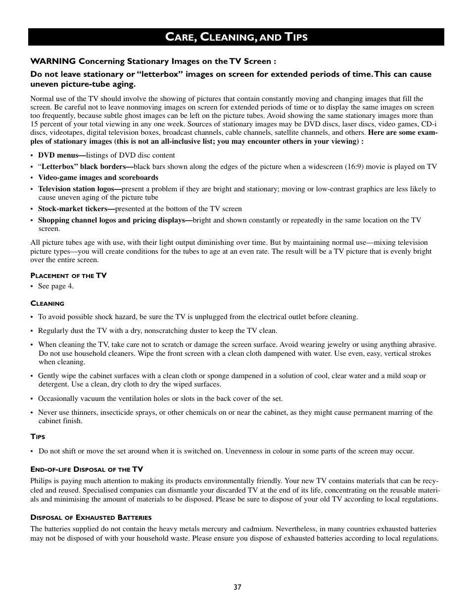 Philips 55PP8745 User Manual | Page 37 / 44