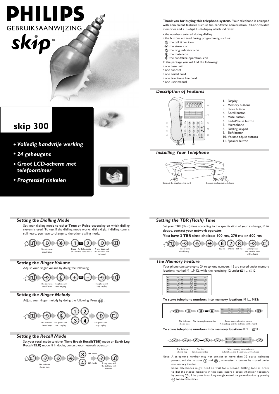 Philips SKIP 300 User Manual | 2 pages