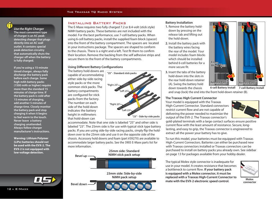 Installing battery packs | Philips E-Maxx 3905 User Manual | Page 12 / 28