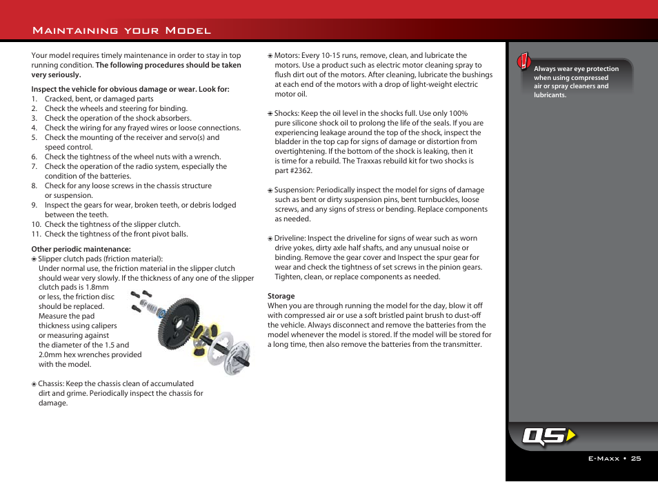 Maintaining your model | Philips E-Maxx 3905 User Manual | Page 25 / 28