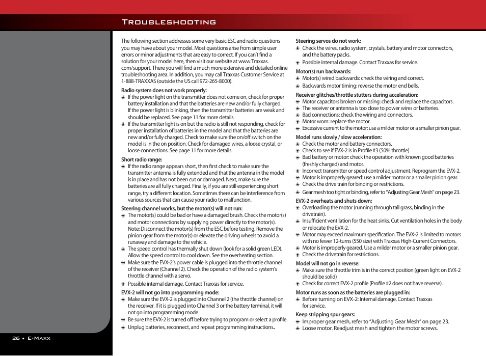 Troubleshooting | Philips E-Maxx 3905 User Manual | Page 26 / 28