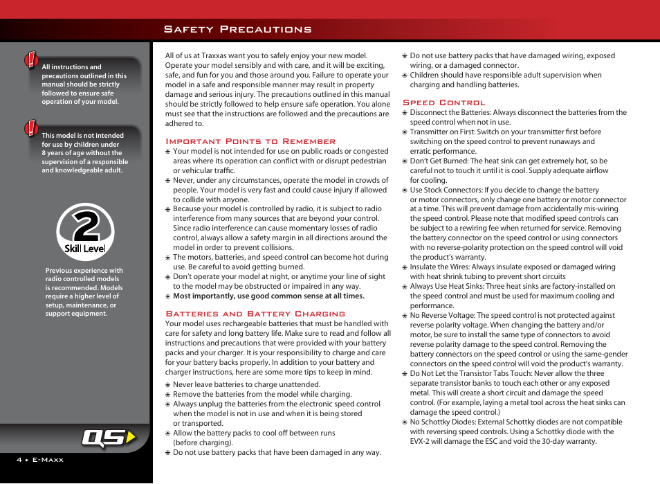 Bluehighway font, Safety precautions | Philips E-Maxx 3905 User Manual | Page 4 / 28