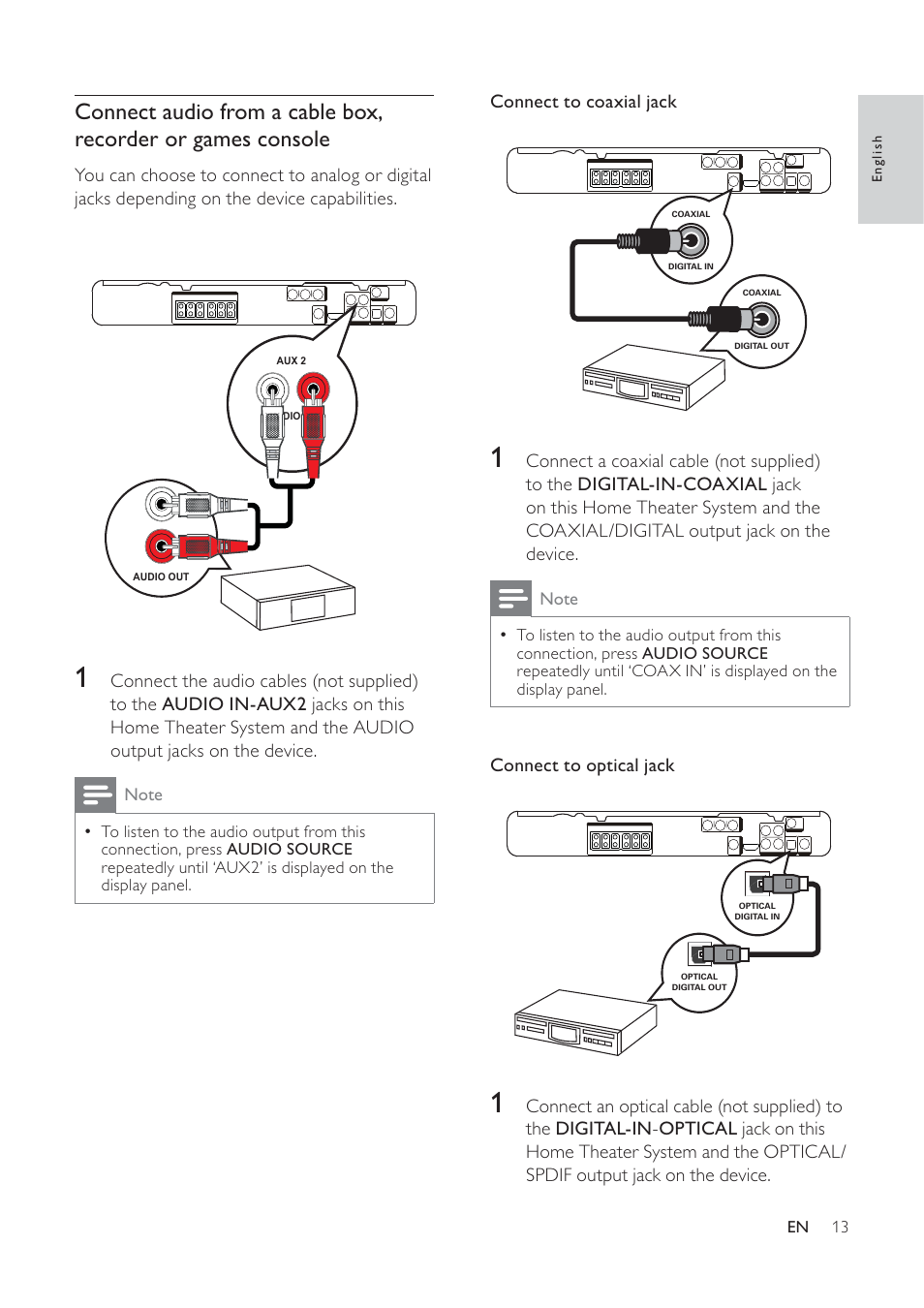 Philips HTS3373 User Manual | Page 13 / 44