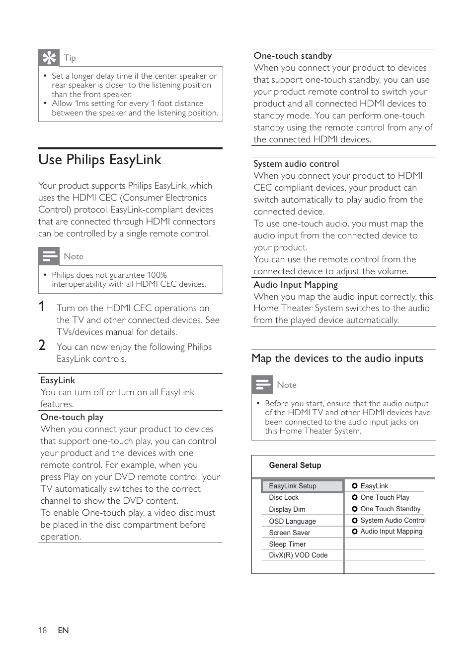Use philips easylink | Philips HTS3373 User Manual | Page 18 / 44