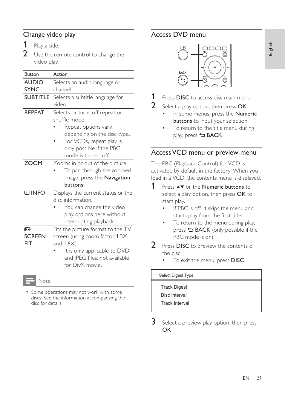 Philips HTS3373 User Manual | Page 21 / 44