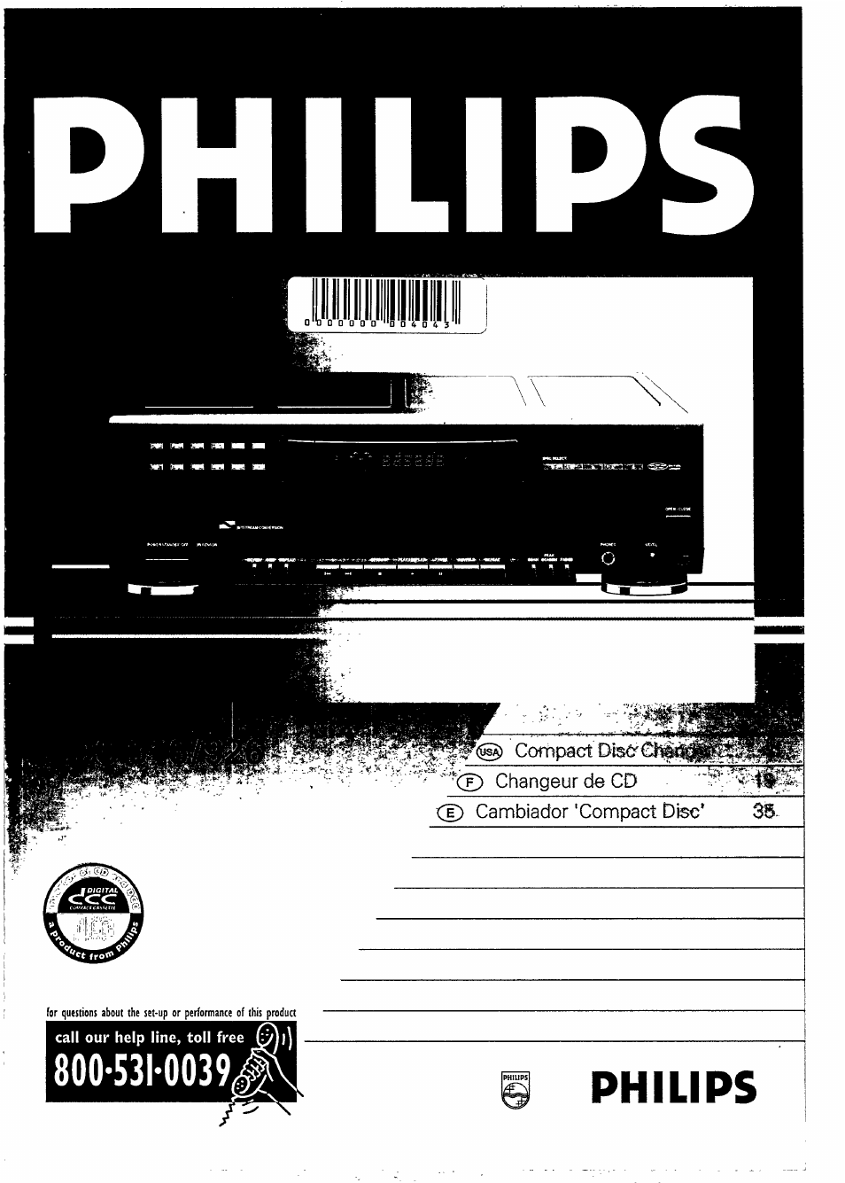 Philips CDC926 User Manual | 20 pages