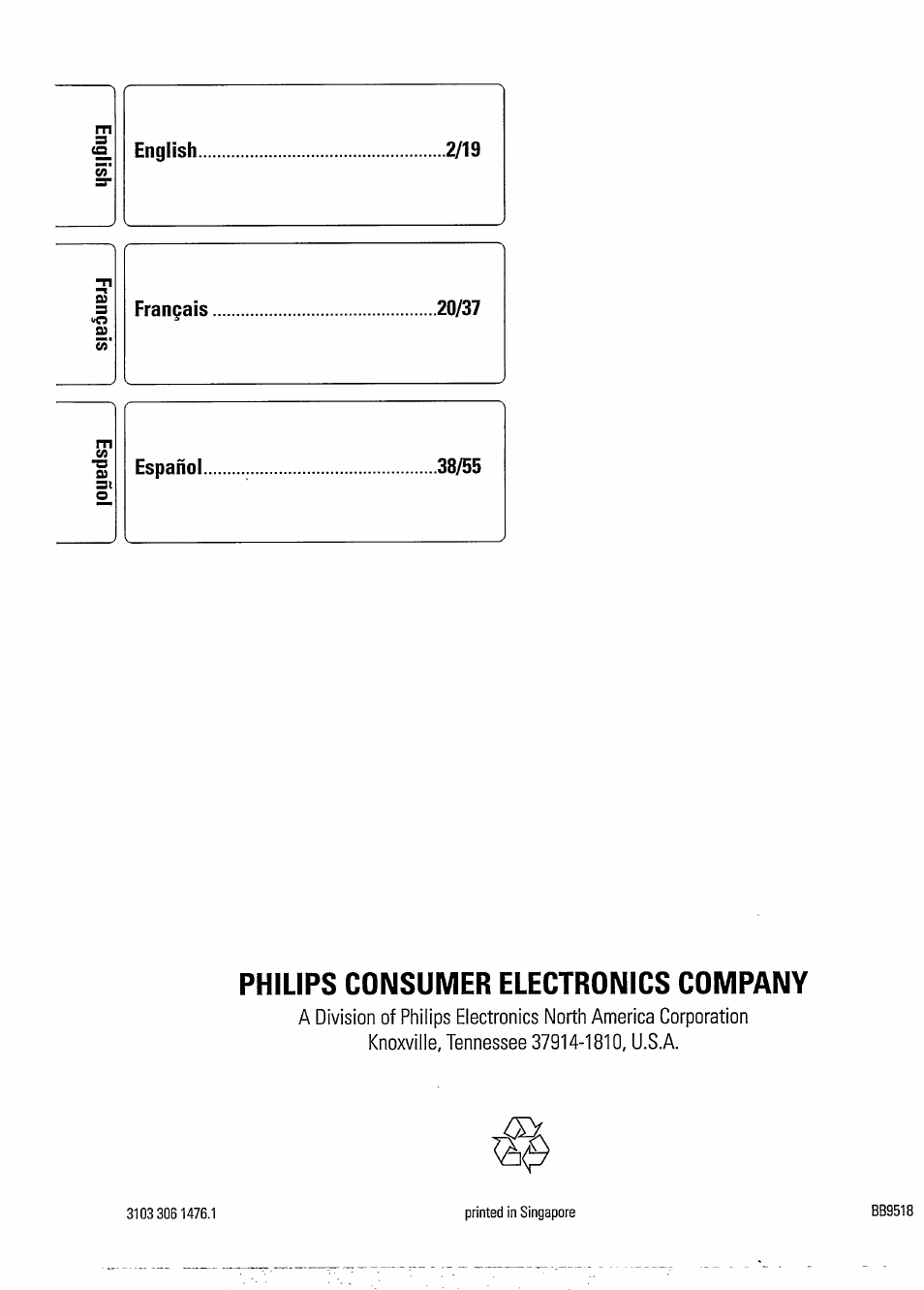 Philips consumer electronics company | Philips FW620C User Manual | Page 24 / 24