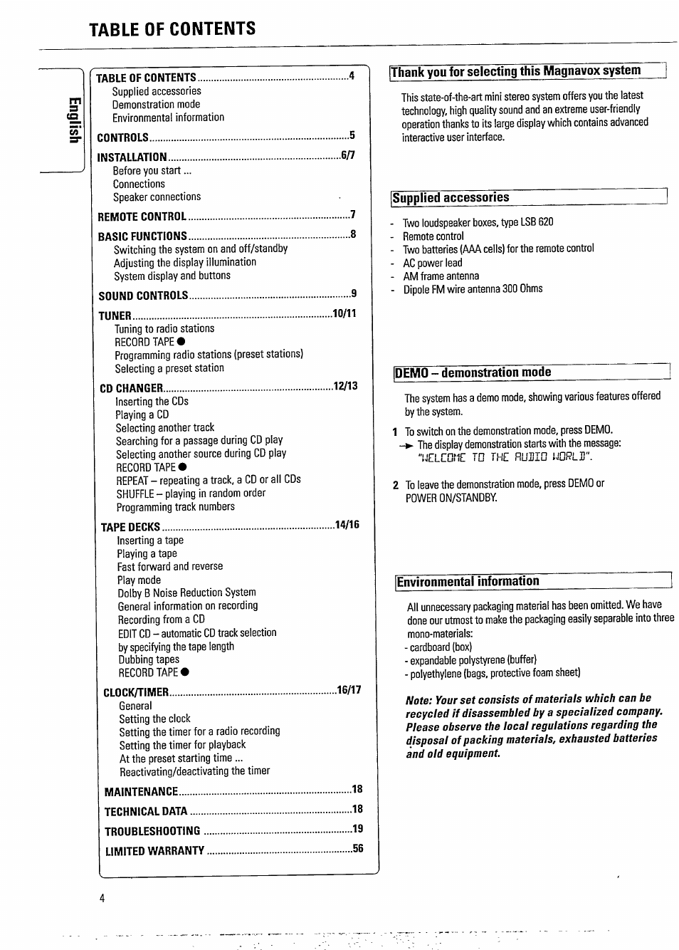 Philips FW620C User Manual | Page 4 / 24