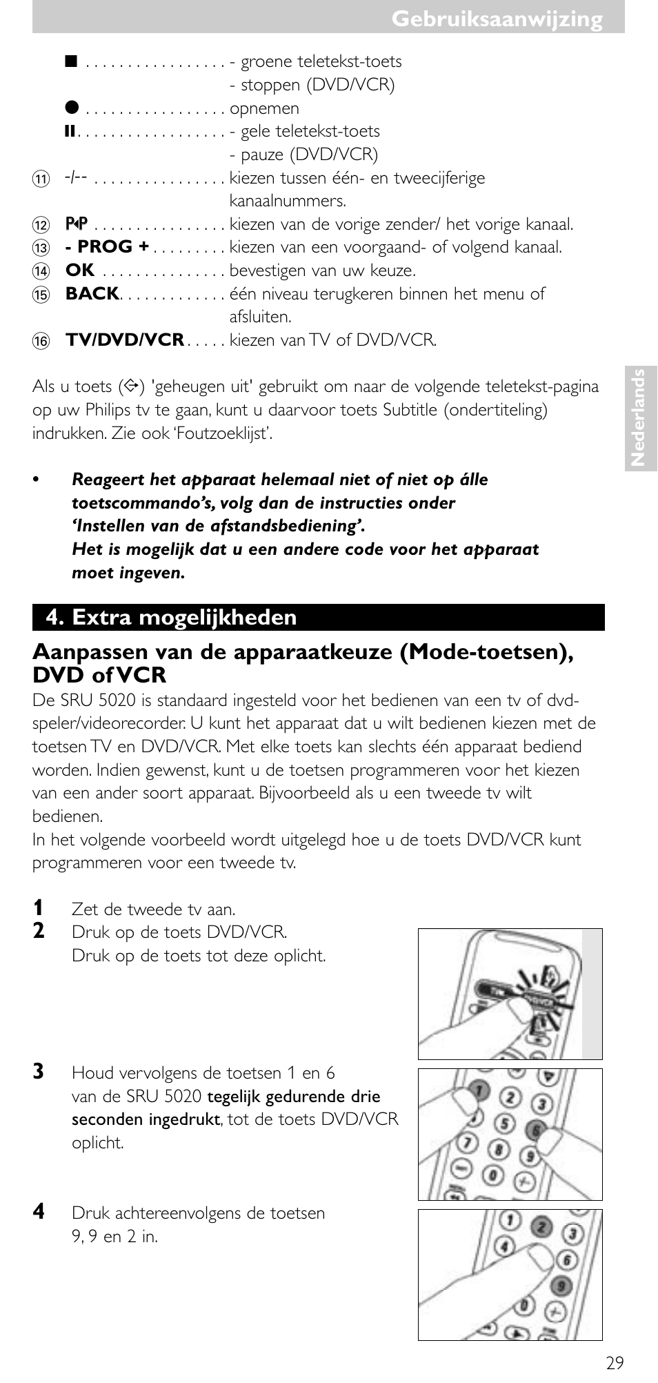 Gebruiksaanwijzing | Philips SRU 5020/86 User Manual | Page 28 / 81