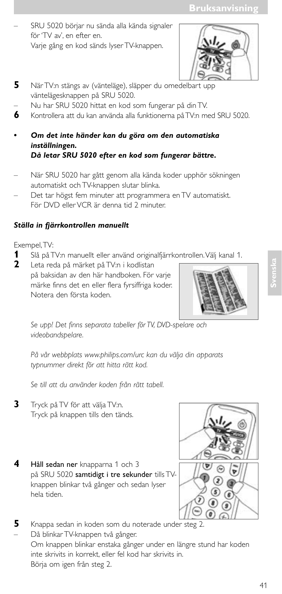Bruksanvisning | Philips SRU 5020/86 User Manual | Page 40 / 81