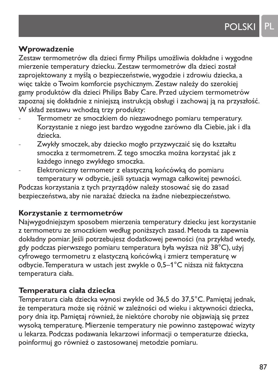 Polski pl | Philips SCH530/10 User Manual | Page 87 / 108