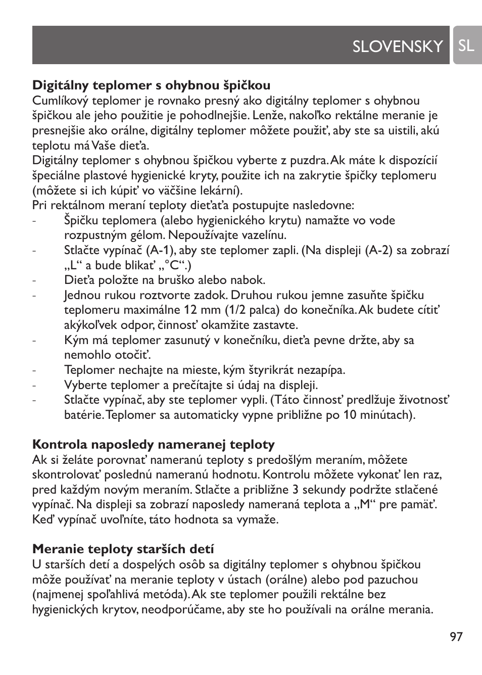 Slovensky sl | Philips SCH530/10 User Manual | Page 97 / 108