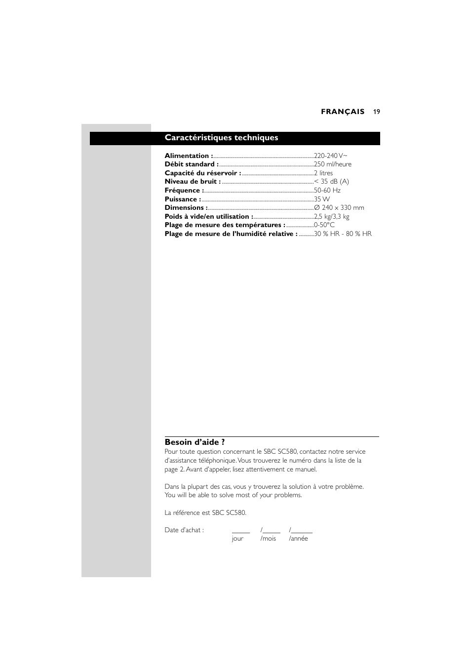 Philips SC580 User Manual | Page 19 / 100