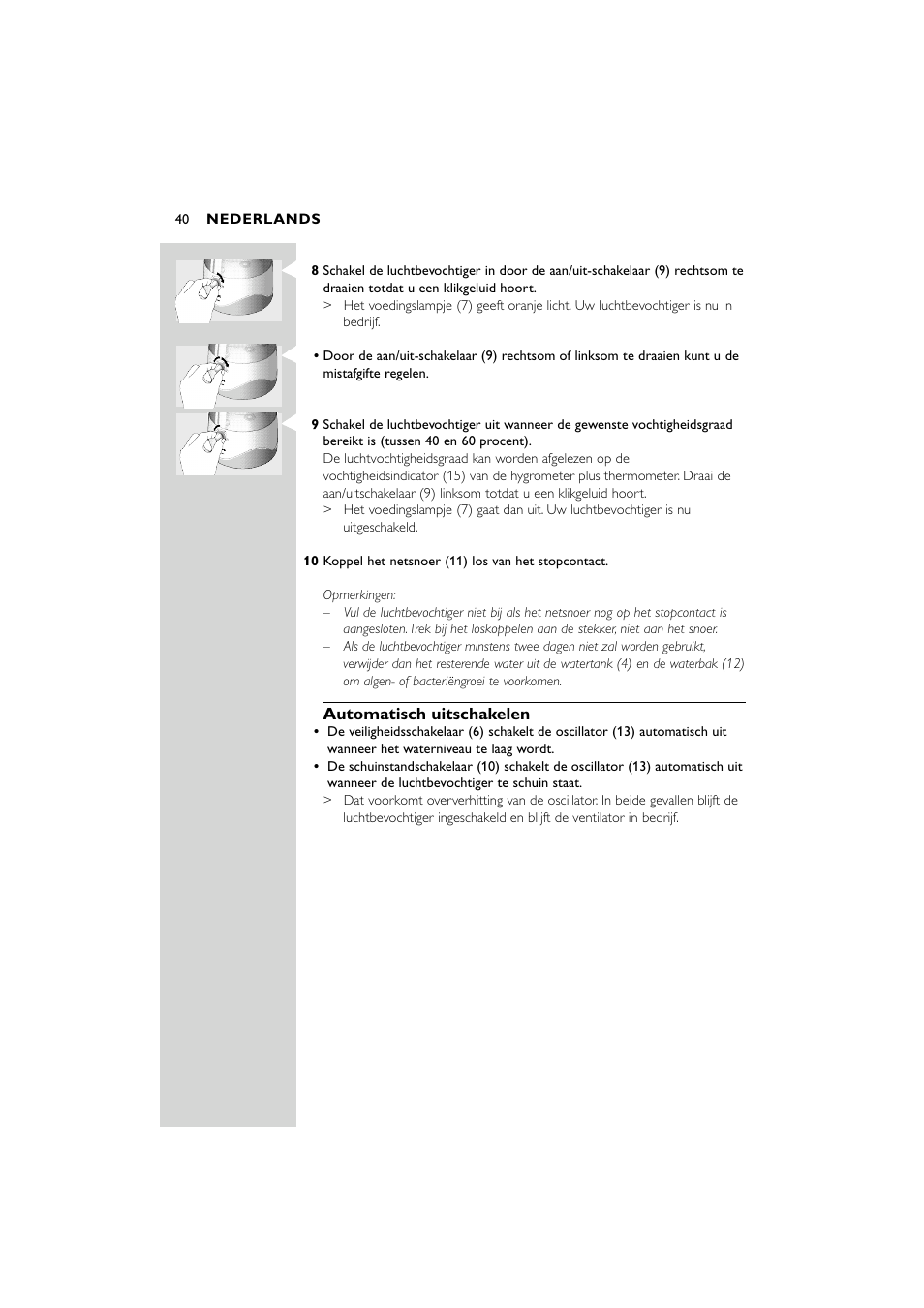 Philips SC580 User Manual | Page 40 / 100