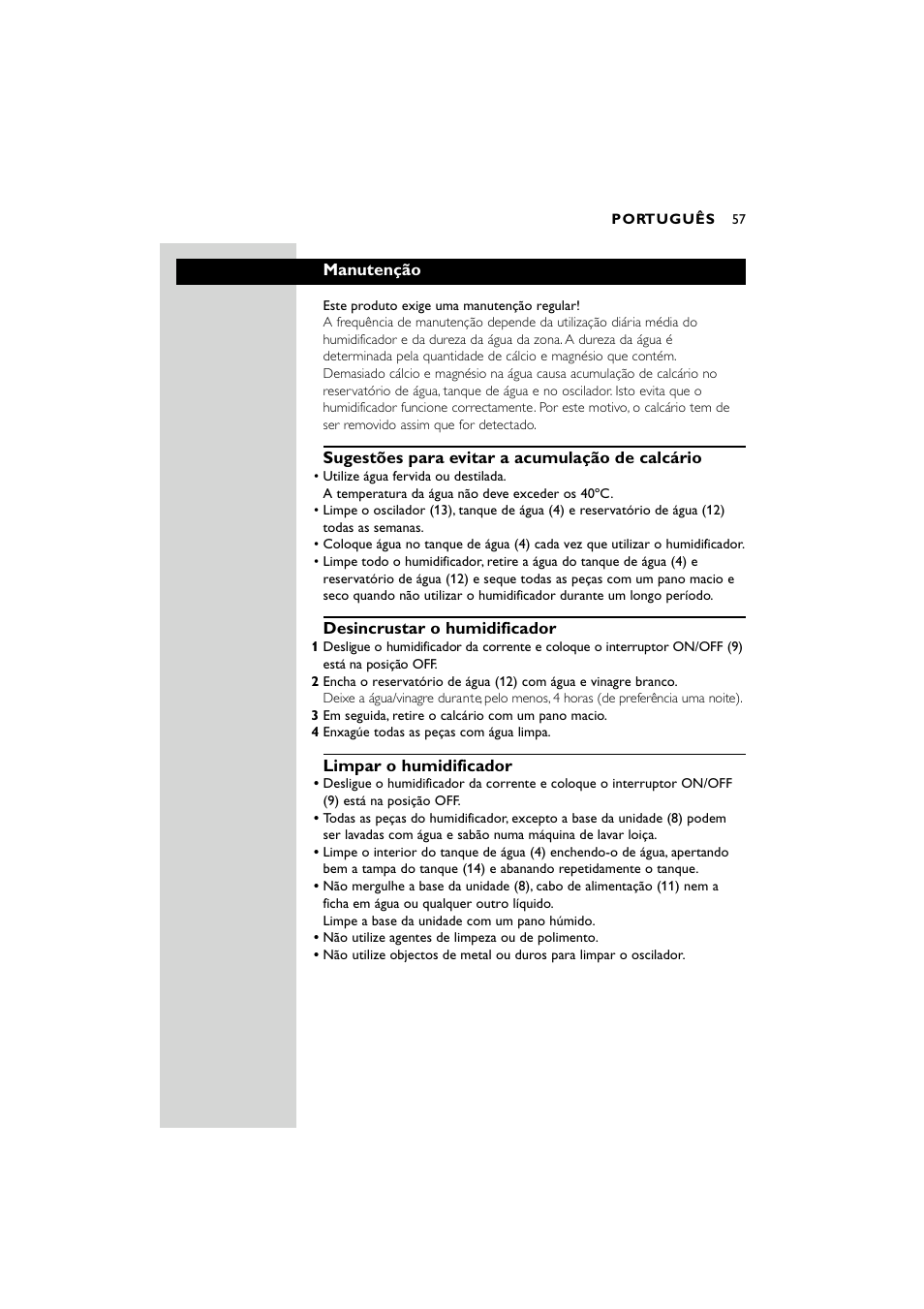 Philips SC580 User Manual | Page 57 / 100