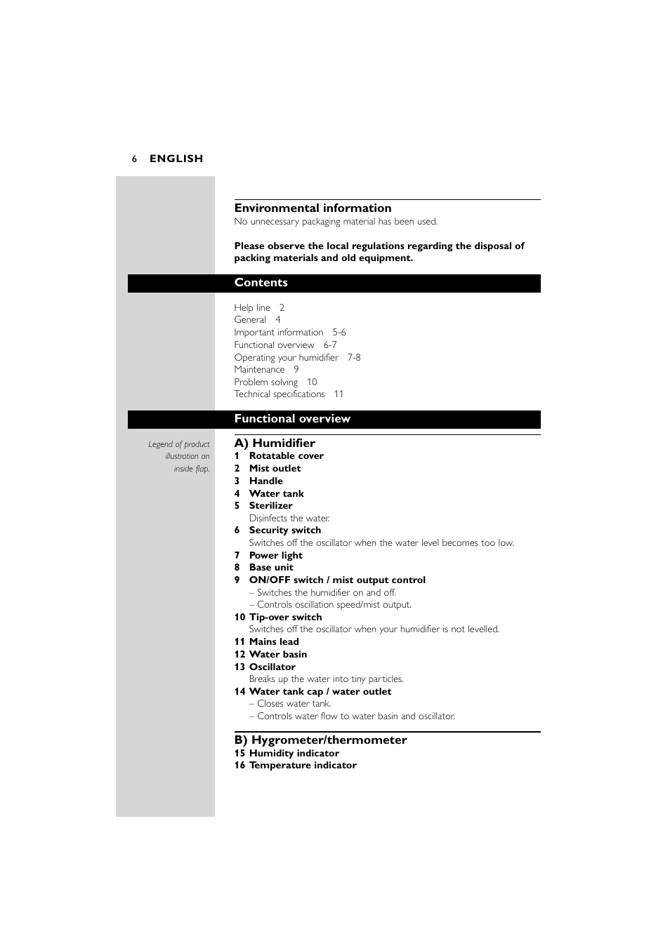 Philips SC580 User Manual | Page 6 / 100