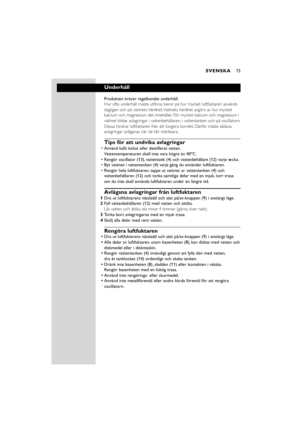 Philips SC580 User Manual | Page 73 / 100